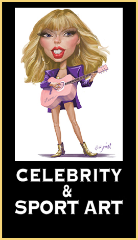 Featured Button Artwork | Celebrity and Sport Art