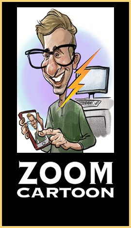 Featured Button Artwork | Zoom Cartoon