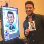 Nick at Deloitte with digital caricature