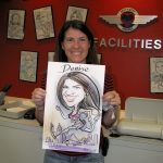 Classic caricature of Denise at SWA Vegas