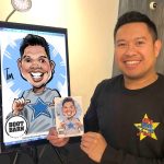 Digital caricature of Tim at Boot Barn